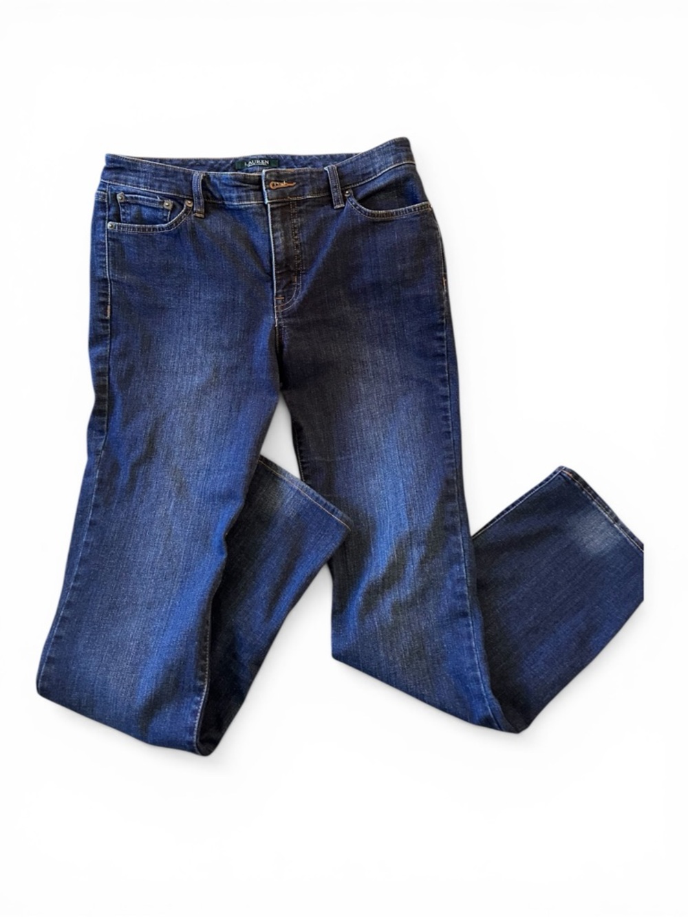 Lauren Ralph Lauren Dark Wash Straight Leg Jeans, Women's Size 10, Indigo Denim